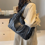 Women's Vegan Leather Shoulder Bag - Crossbody Style