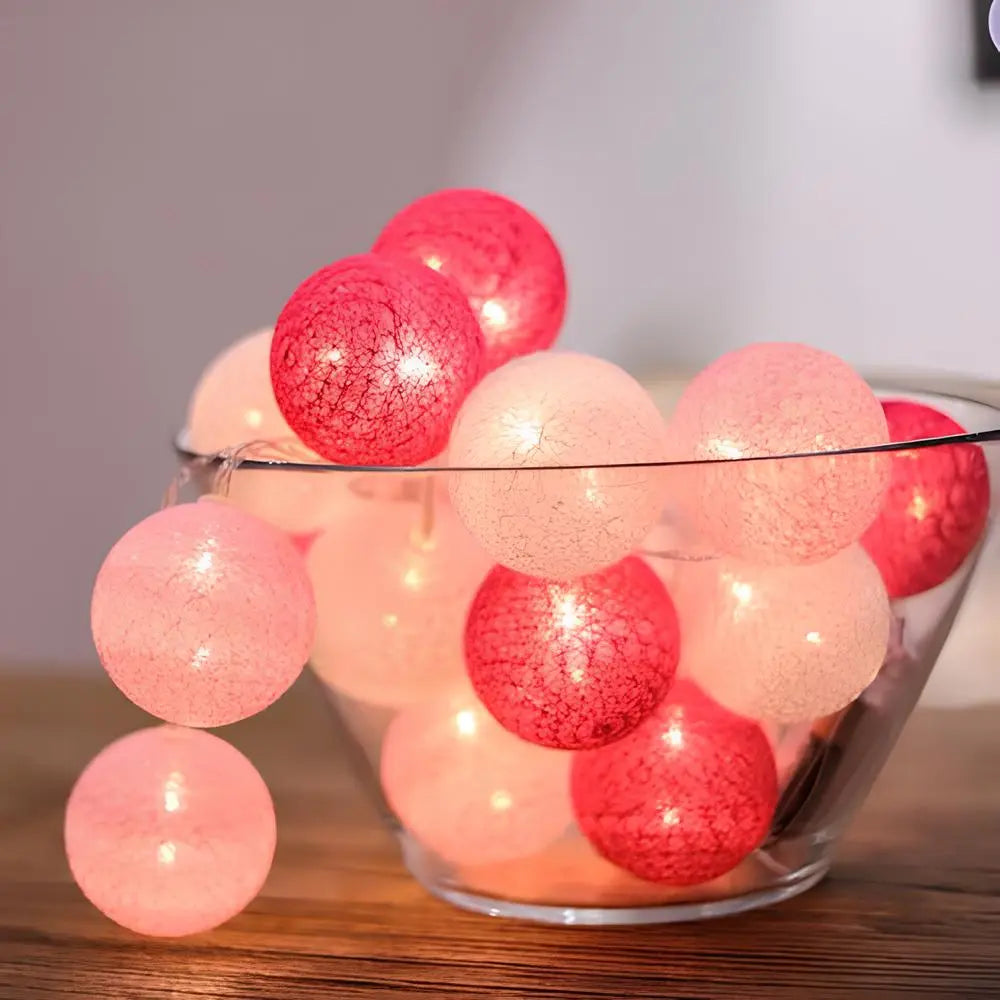 Cotton Light Ball Garland – Create Atmosphere and Warmth in Any Space