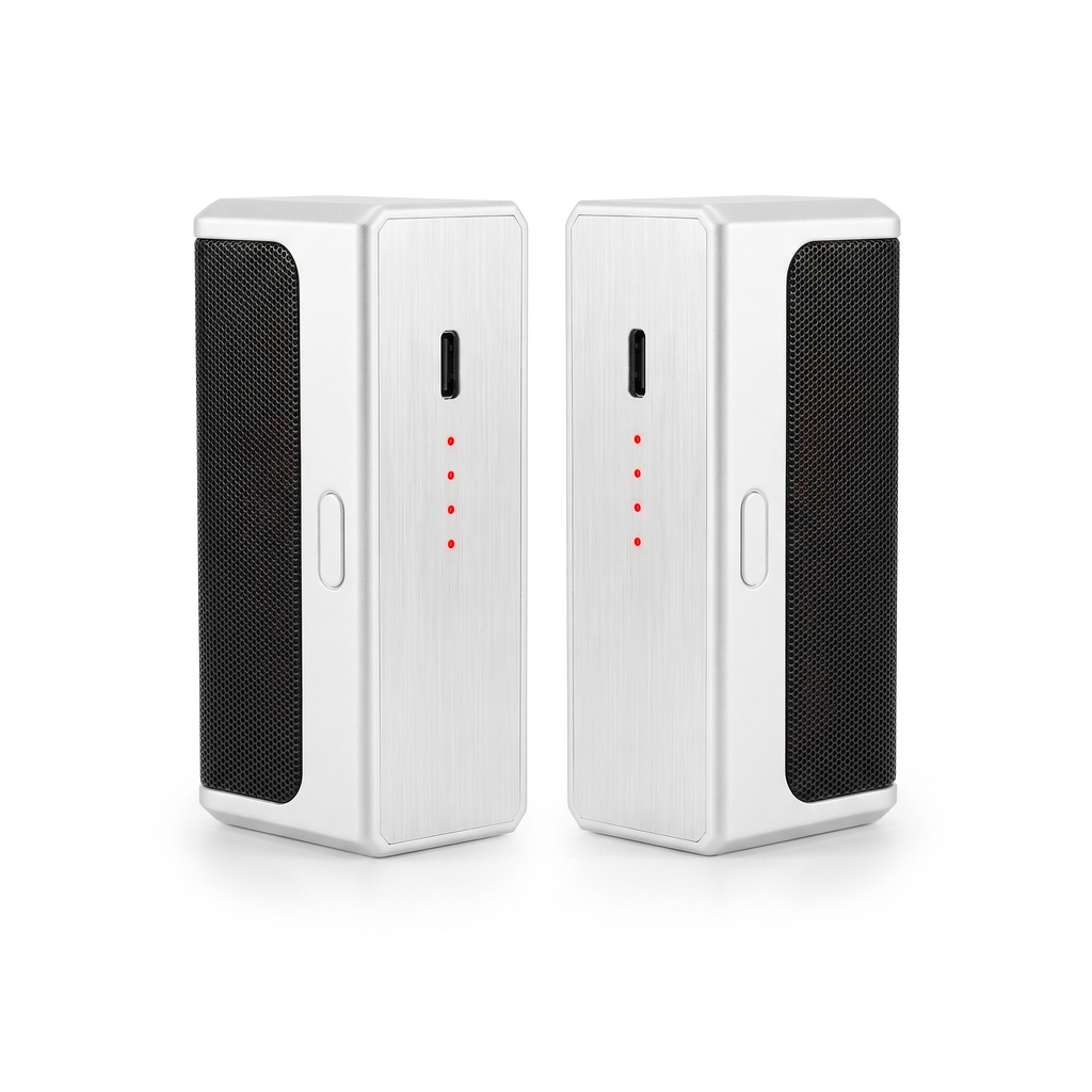 Rechargeable Hand Warmer Set of 2 - Aluminum, Dual-Sided Heat, 6000 mAh
