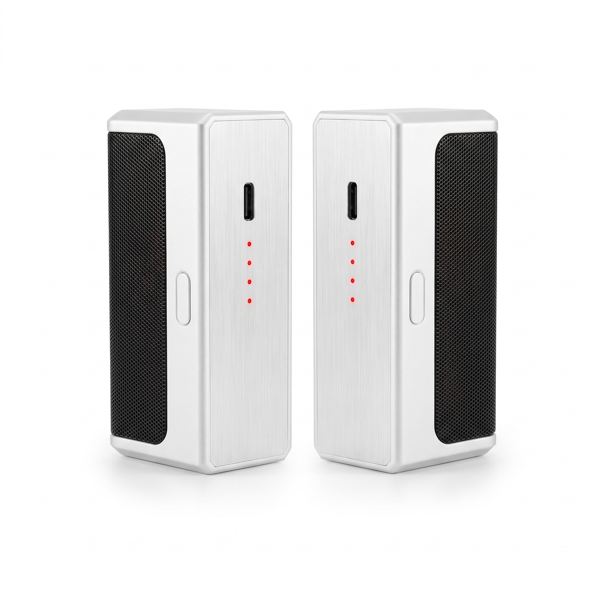 Rechargeable Hand Warmer Set of 2 - Aluminum, Dual-Sided Heat, 6000 mAh