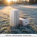 Rechargeable Hand Warmer Set of 2 - Aluminum, Dual-Sided Heat, 6000 mAh