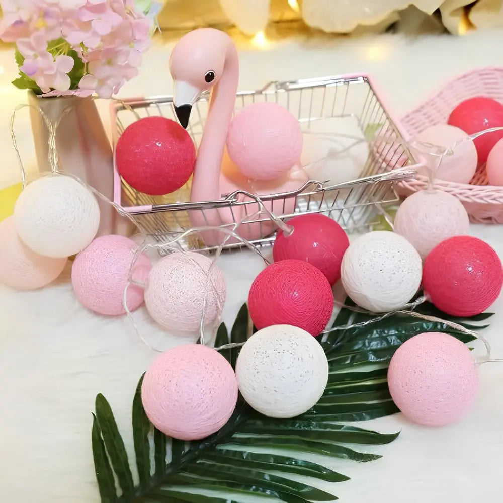 Cotton Light Ball Garland – Create Atmosphere and Warmth in Any Space