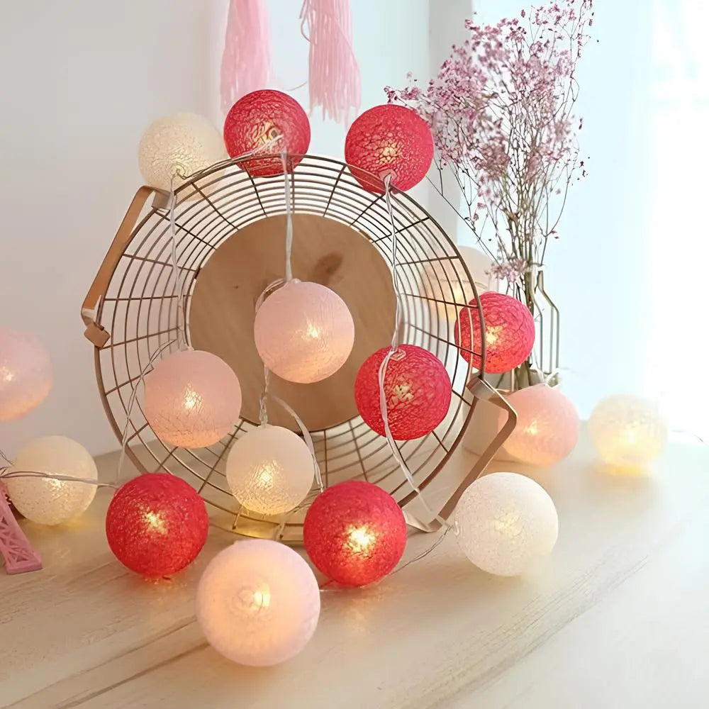 Cotton Light Ball Garland – Create Atmosphere and Warmth in Any Space