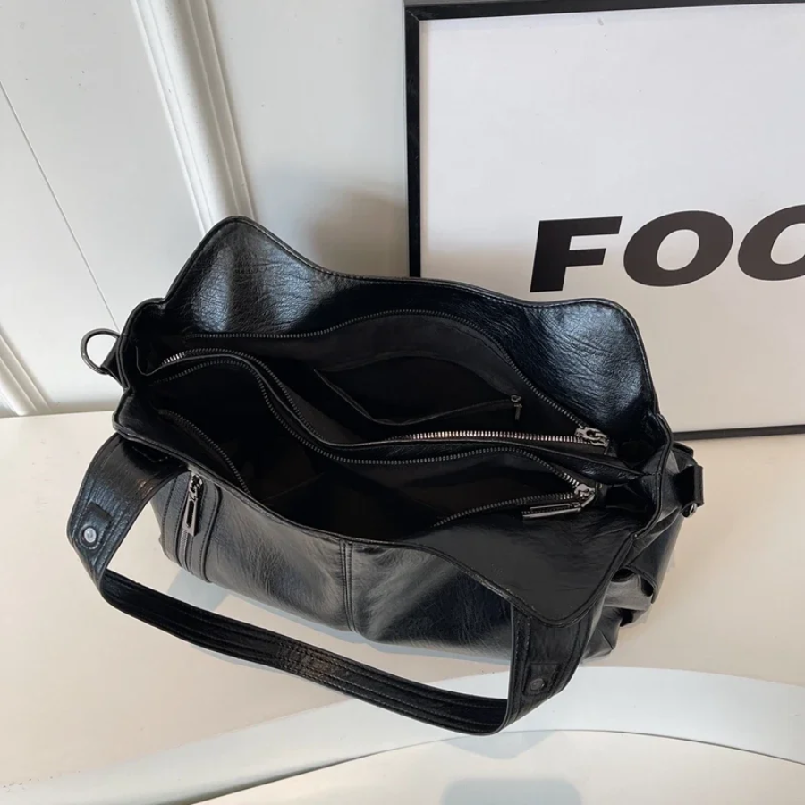 Women's Vegan Leather Shoulder Bag - Crossbody Style