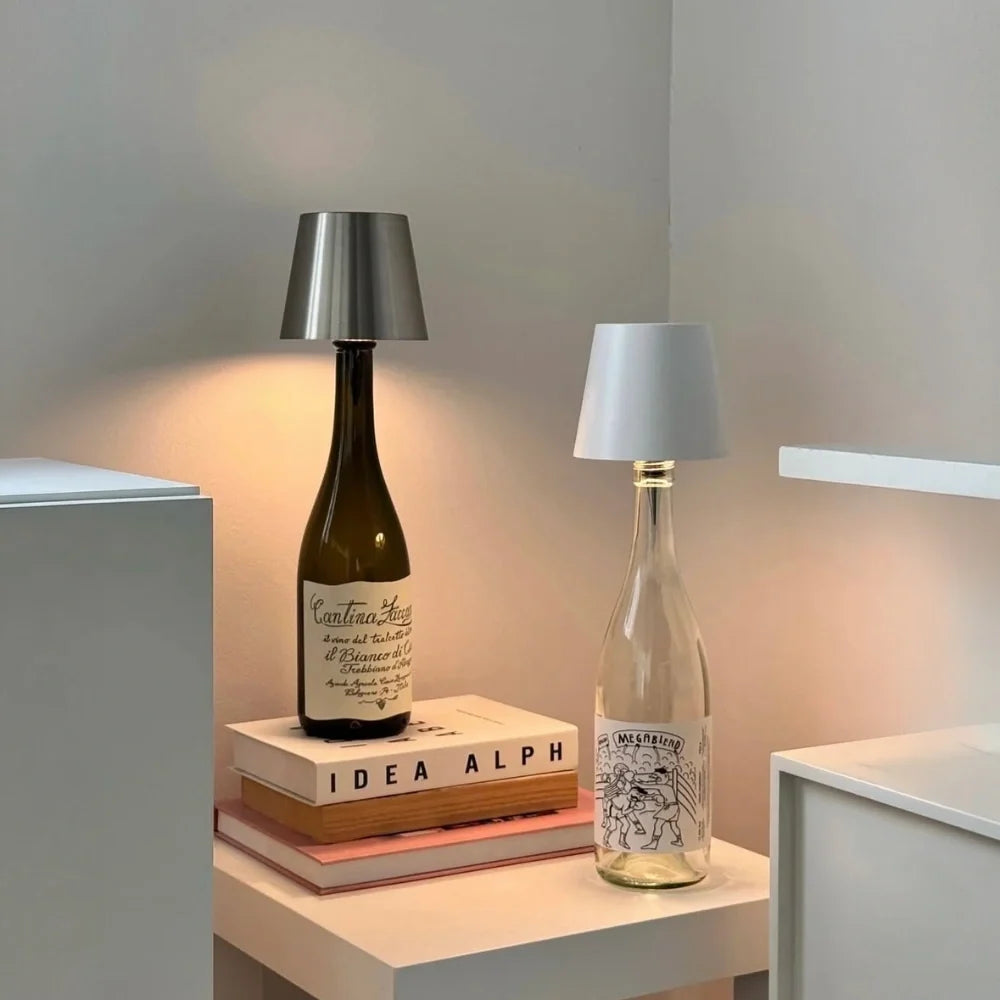 Rechargeable Bottle Lamp Topper - Cordless LED Table Light