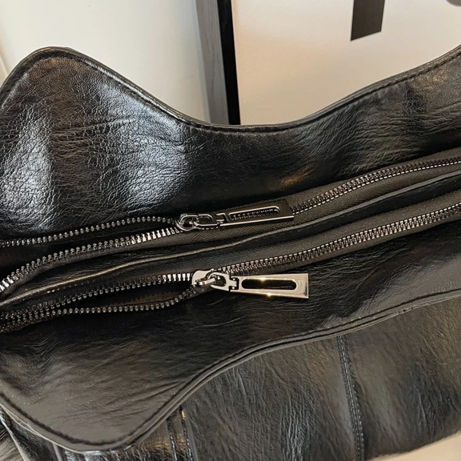 Women's Vegan Leather Shoulder Bag - Crossbody Style