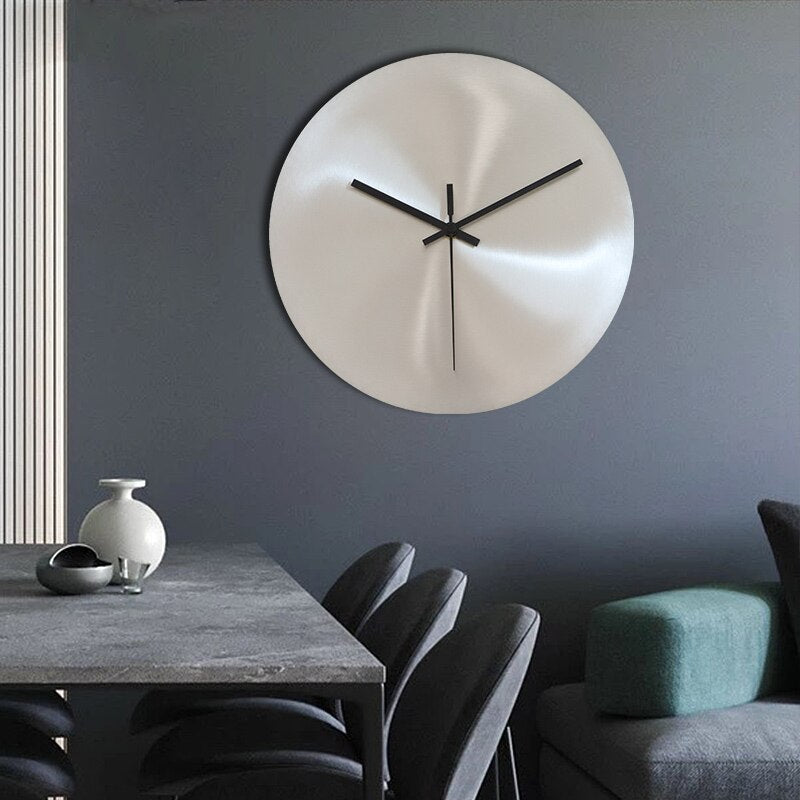 Aeris Steel | Elegant Minimalist Stainless Steel Wall Clock | Timeless Precision & Style for Modern Interiors
