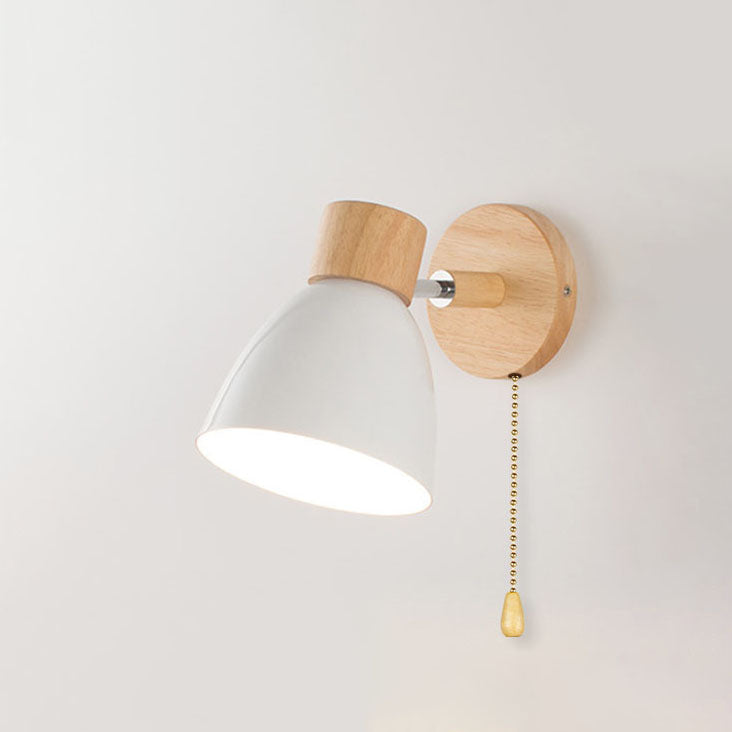 Wall Lights for Living Room – Wood Wall Sconce with Angled Arm