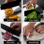 Titanium Cutting Board – Silver Antibacterial Surface, Knife-Friendly