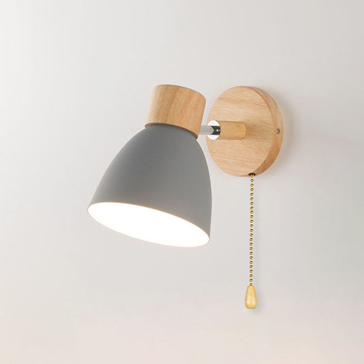Wall Lights for Living Room – Wood Wall Sconce with Angled Arm