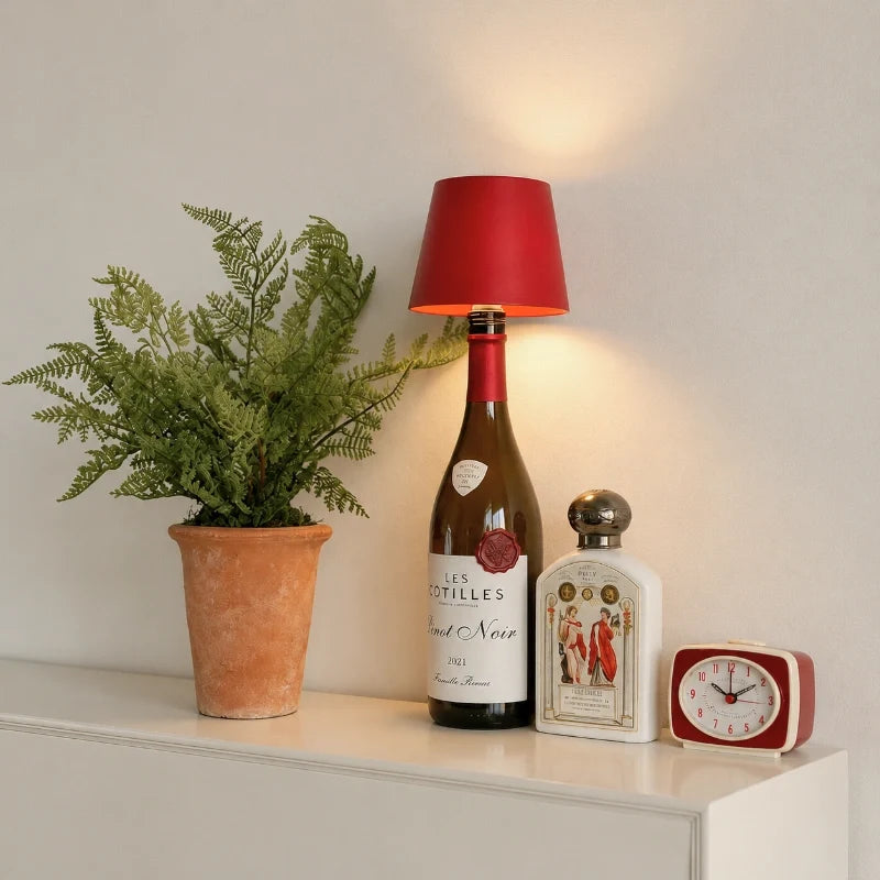 Rechargeable Bottle Lamp Topper - Cordless LED Table Light
