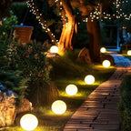 Spherical Garden Light - Rechargeable LED Ball Light with Remote, 16 Colours