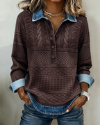 Christine Brewer Mia elegant relaxed fit sweatshirt with refined design, shown in a comfortable, stylish fit.