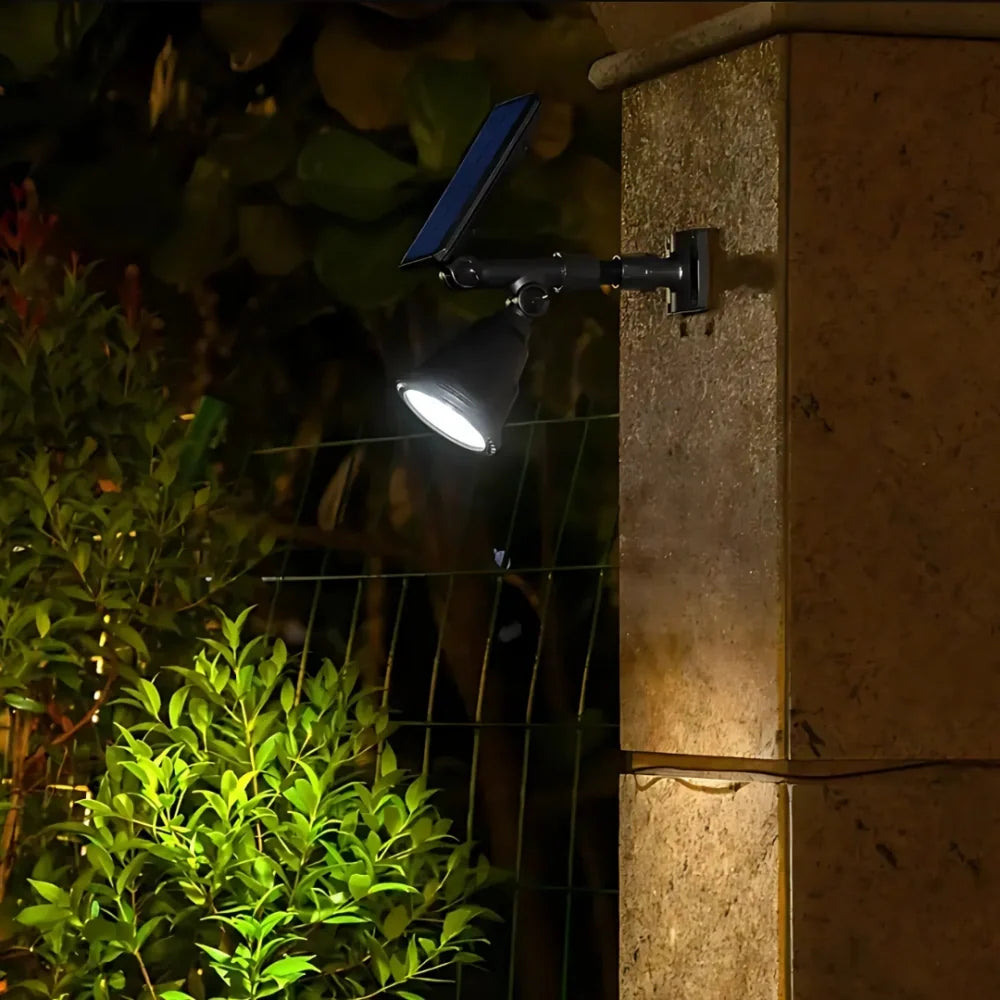 Solar Garden Spotlights with Dusk Sensor, Waterproof Outdoor Lights
