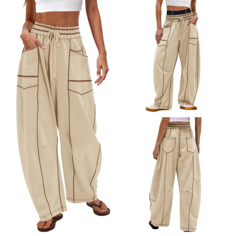 High-Rise Barrel Sweatpants - Relaxed Fit Joggers