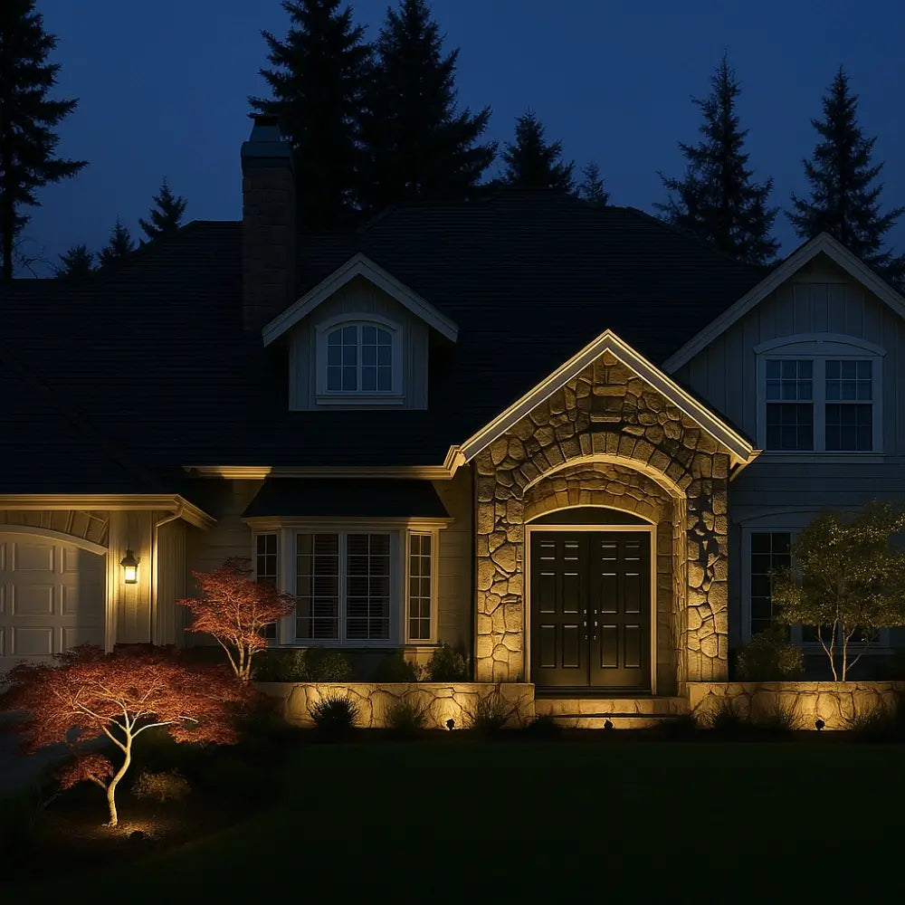 Solar Garden Spotlights with Dusk Sensor, Waterproof Outdoor Lights