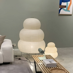 Zenko – Japanese Rice Paper Floor Lamp | Minimalist Floor Lamp with Warm Ambient Lighting
