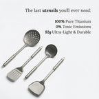 Titanium Hammered Frying Pan with Spatula - Non-Stick Cookware