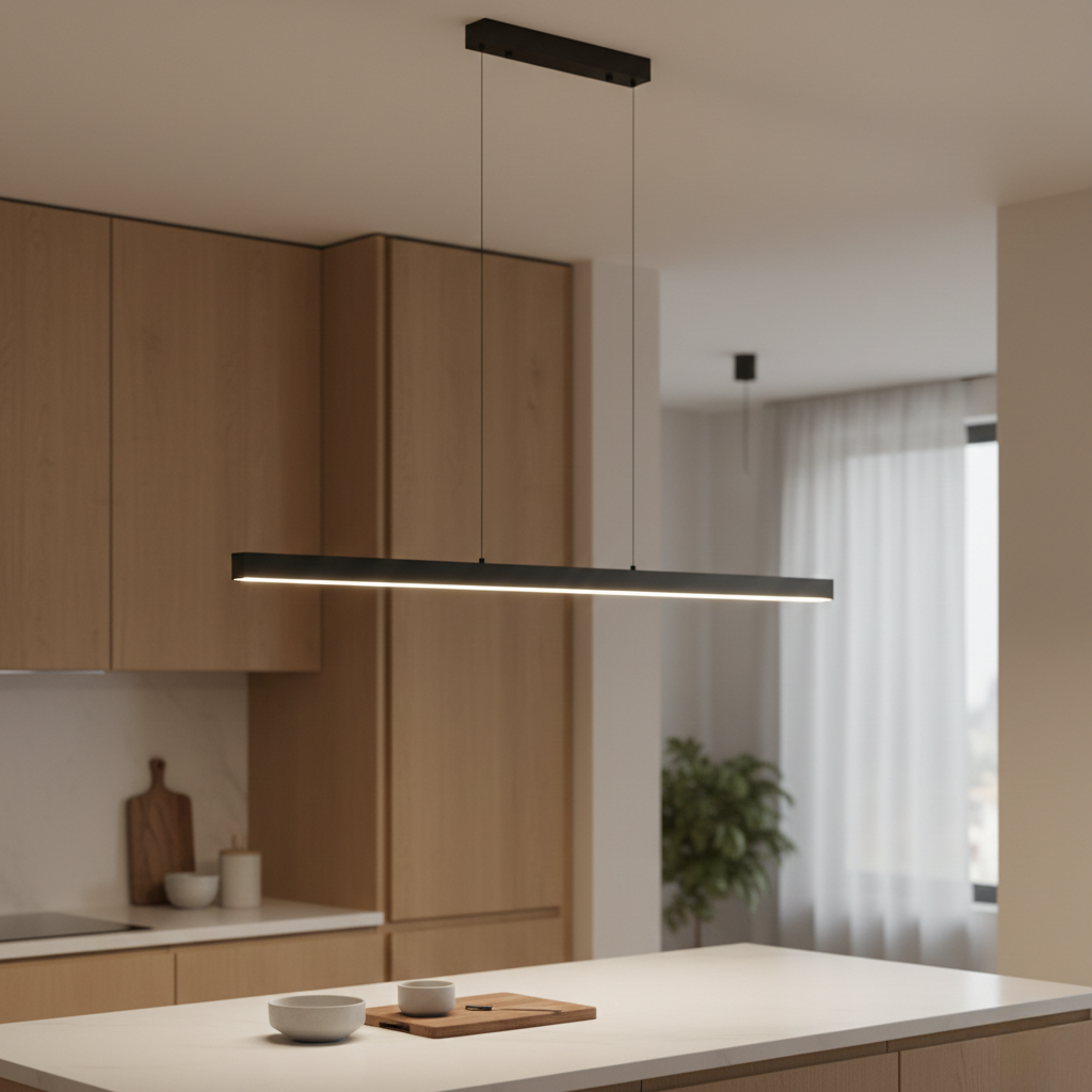 Linear LED Island Pendant Light