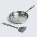 Titanium Hammered Frying Pan with Spatula - Non-Stick Cookware
