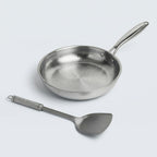 Titanium Hammered Frying Pan with Spatula - Non-Stick Cookware