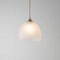 Fluted Glass Dome Pendant Light