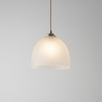 Fluted Glass Dome Pendant Light