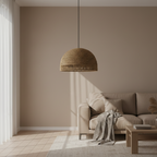 Handwoven Jute Dome Pendant Light
