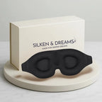 3D Contoured Sleep Mask – Light-Blocking & Lash-Friendly | Silken & Dreams