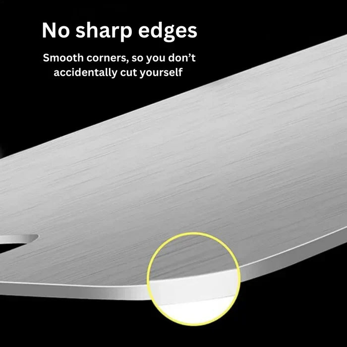 Titanium Cutting Board – Silver Antibacterial Surface, Knife-Friendly