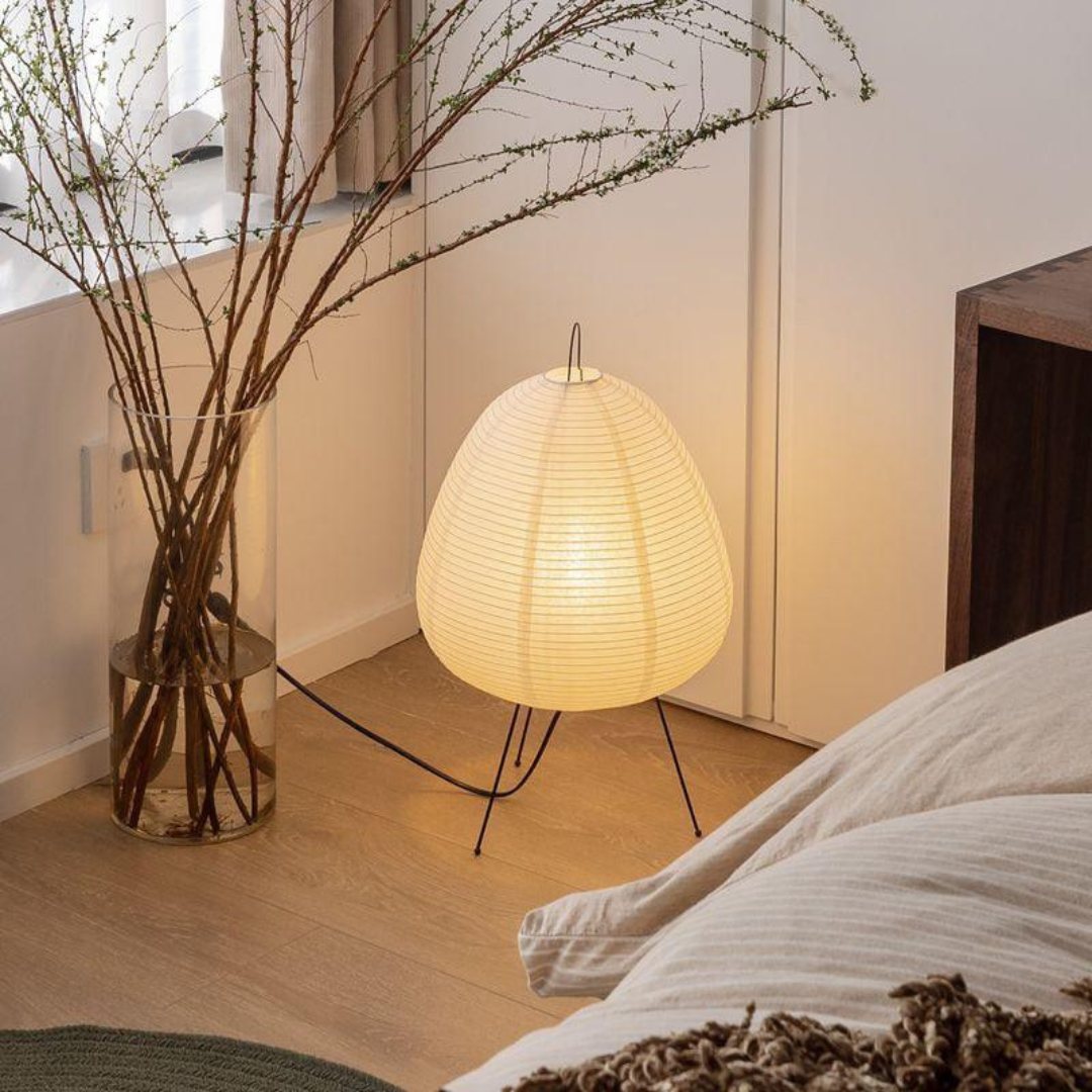 Shizuku – Japanese Rice Paper Floor Lamp | Minimalist Standing Lamp with Warm Ambient Lighting