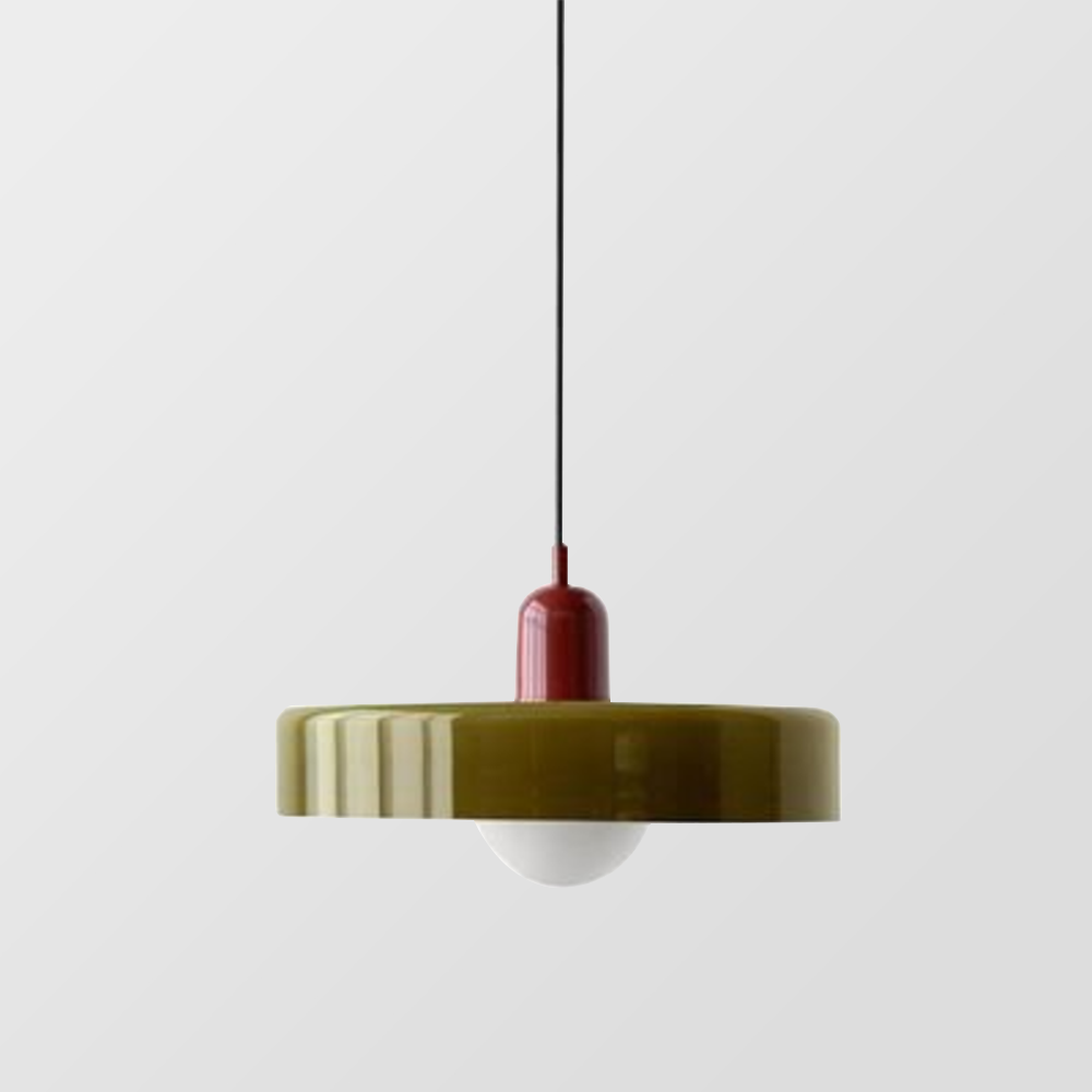 Colorful Bauhaus Pendant Light with Timeless Glass Design