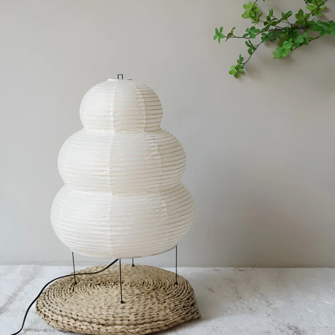 Zenko – Japanese Rice Paper Floor Lamp | Minimalist Floor Lamp with Warm Ambient Lighting