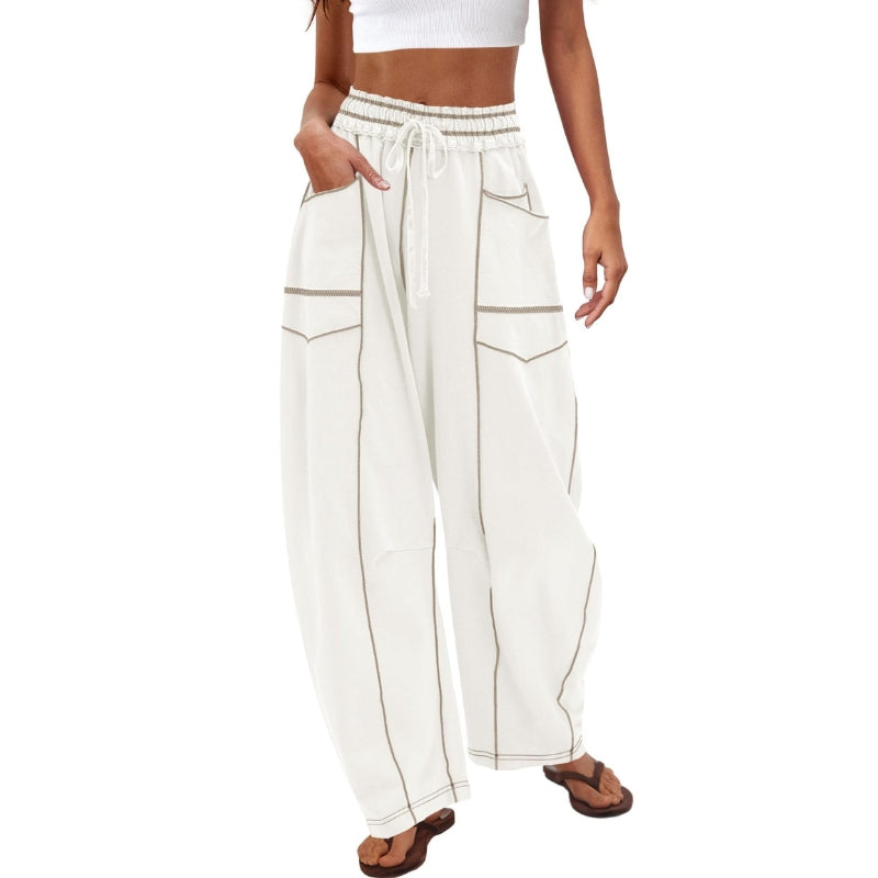 High-Rise Barrel Sweatpants - Relaxed Fit Joggers