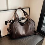Women's Vegan Leather Shoulder Bag - Crossbody Style
