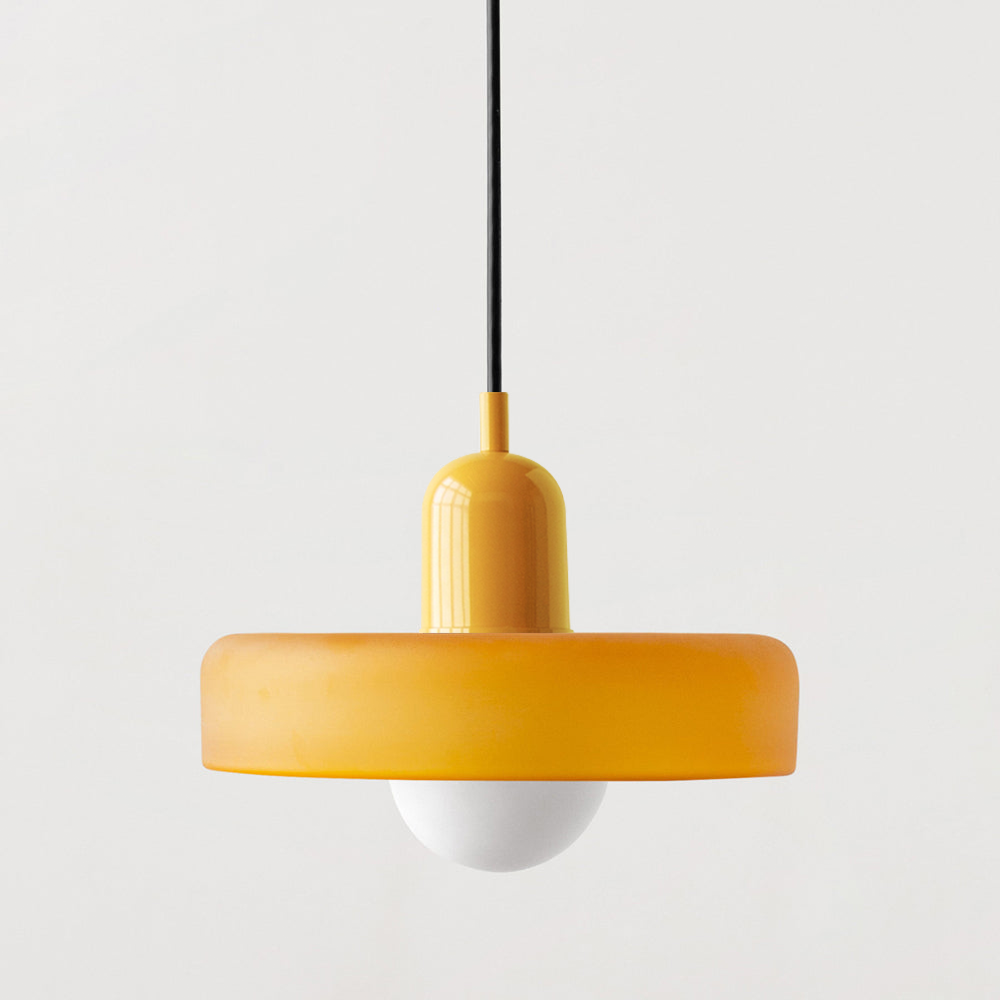 Colorful Bauhaus Pendant Light with Timeless Glass Design