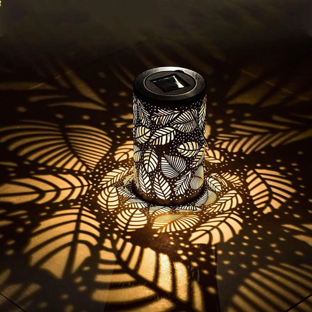 Senti - Solar Outdoor Lamp with Leaf Motif