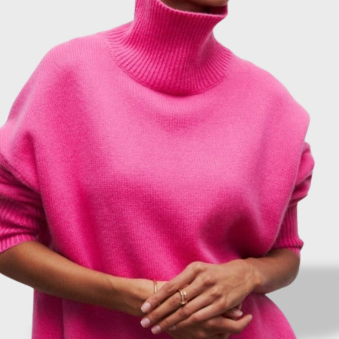 Women's Turtleneck Jumper - Soft Knit Pullover