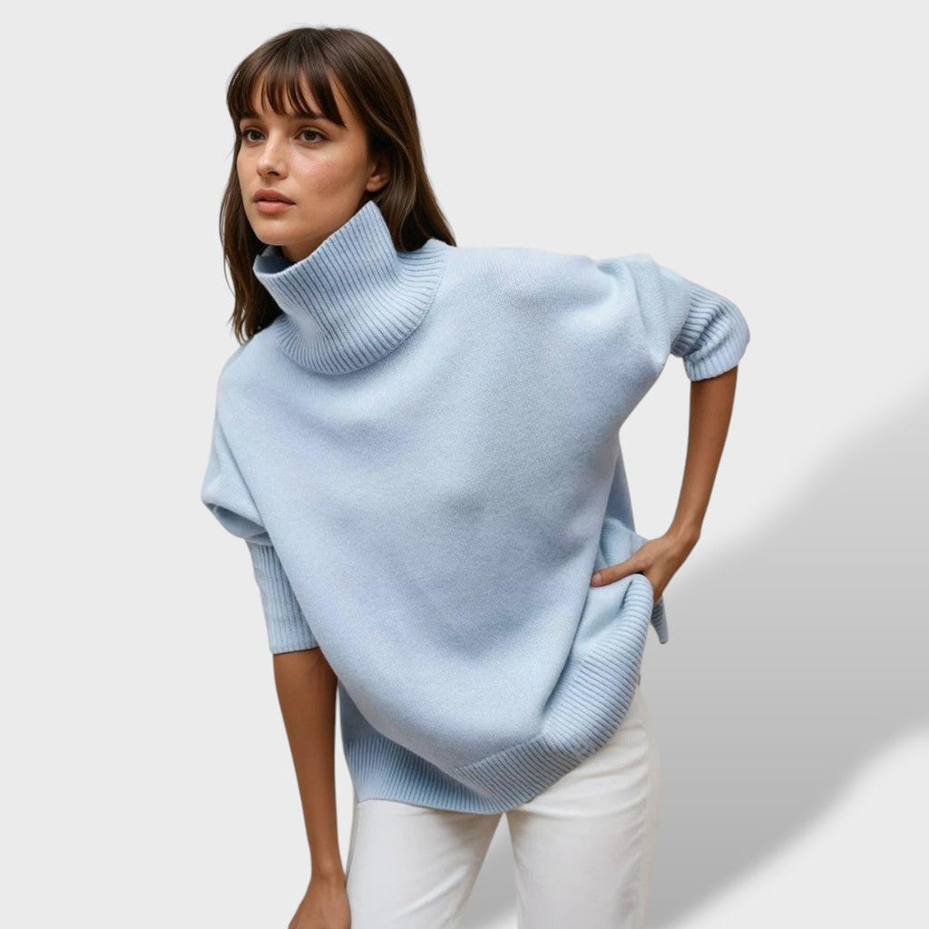 Women's Turtleneck Jumper - Soft Knit Pullover