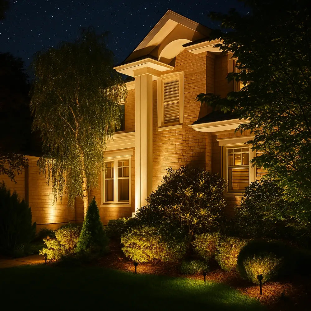 Solar Garden Spotlights with Dusk Sensor, Waterproof Outdoor Lights