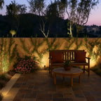 Solar Garden Spotlights with Dusk Sensor, Waterproof Outdoor Lights