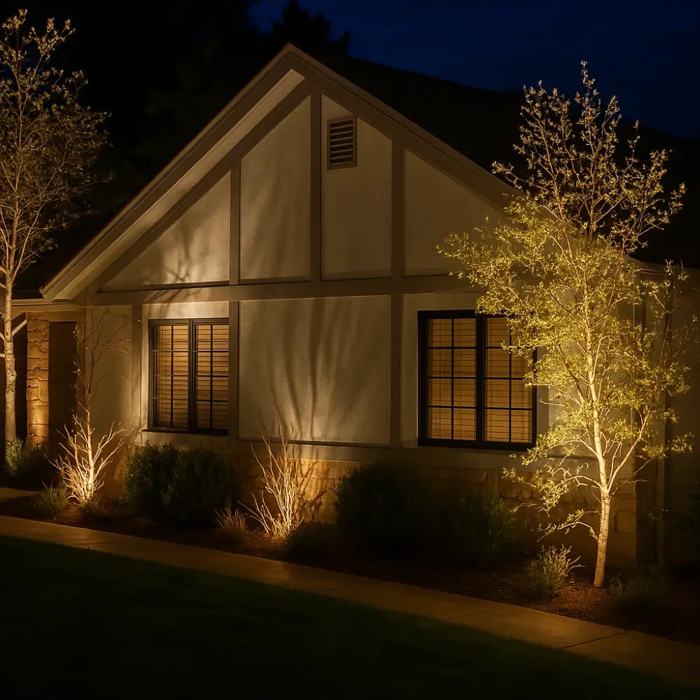 Solar Garden Spotlights with Dusk Sensor, Waterproof Outdoor Lights