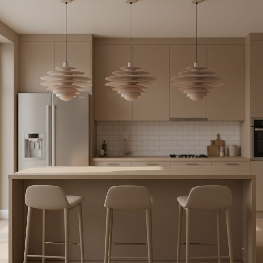 Layered Scandinavian Wood Pendant Light