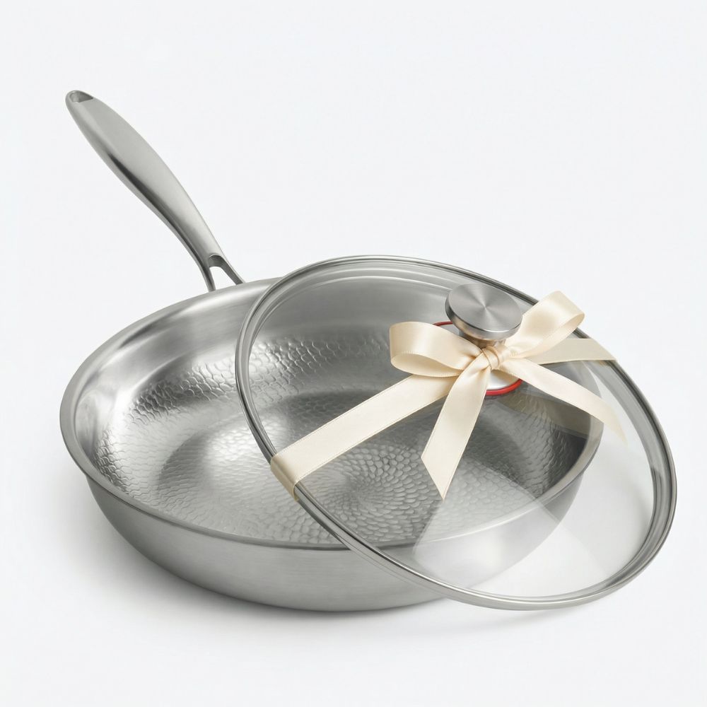 Titanium Frying Pan with Free Lid - Non-Stick Induction Cookware