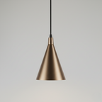 Brushed Brass Cone Pendant Light