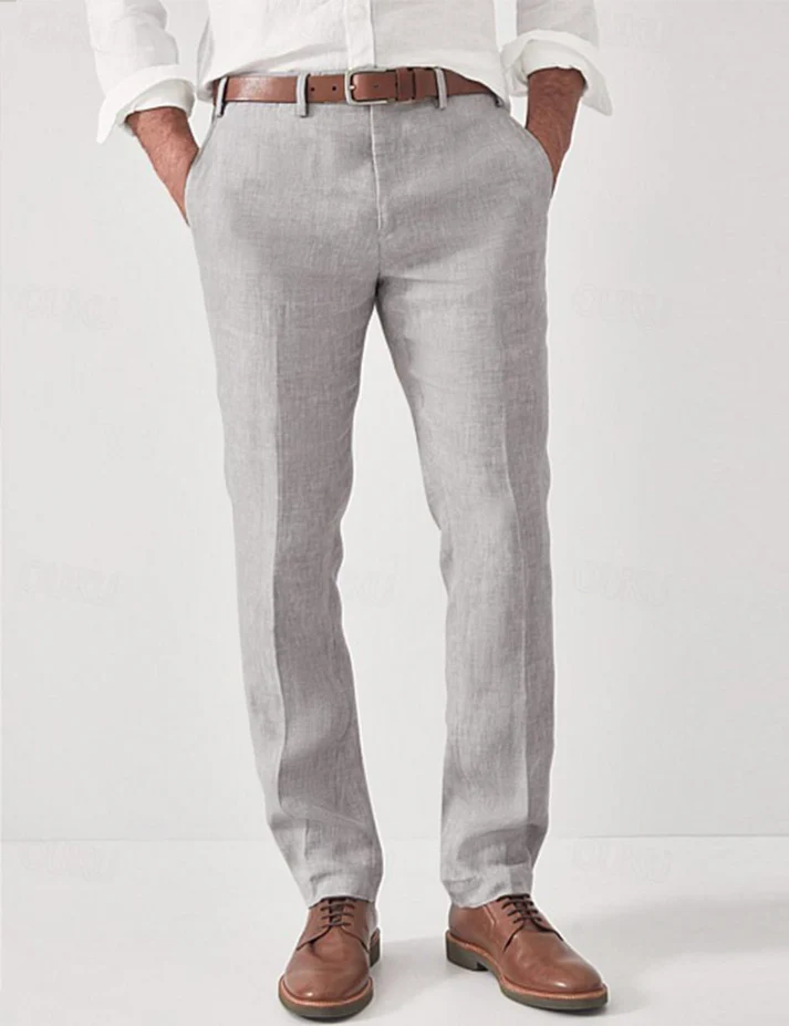 Men's Breathable Summer Trousers with Modern Straight Fit