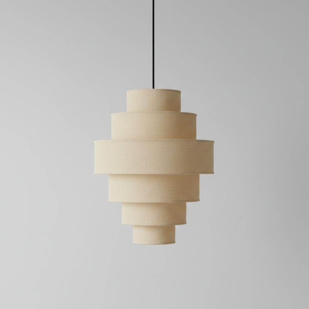 Tiered Linen Layer Pendant Light