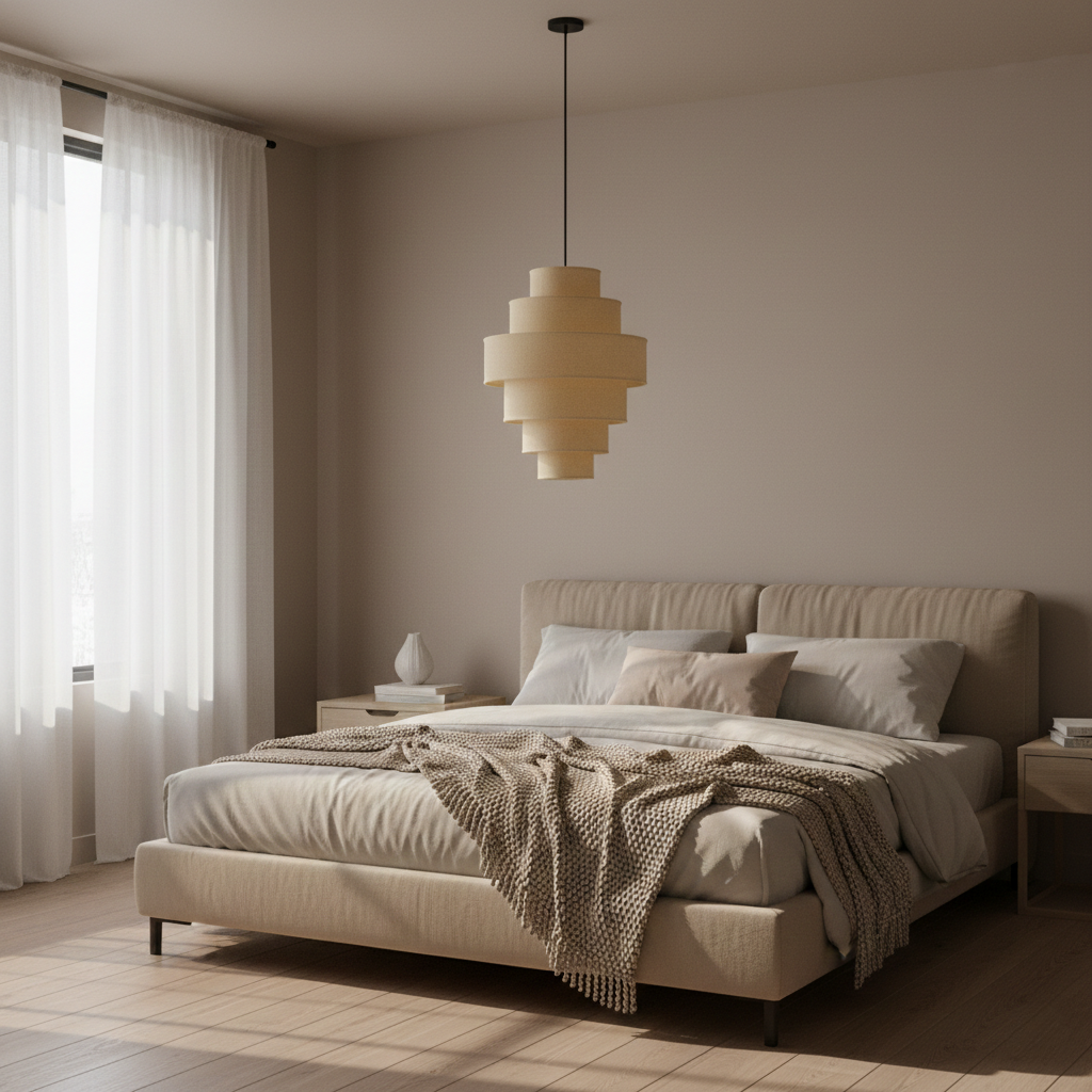 Tiered Linen Layer Pendant Light