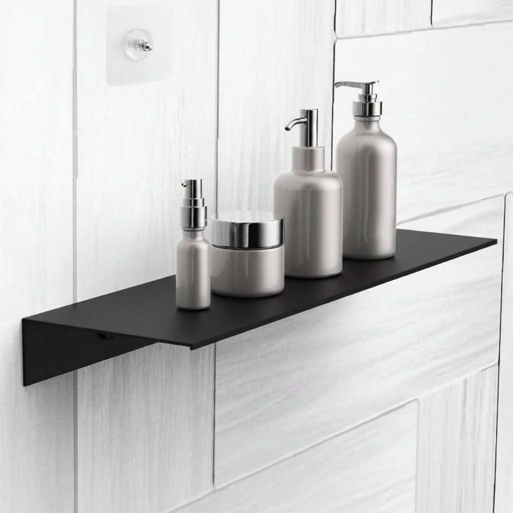 Floating Wall Shelf No Drill - Adhesive Bathroom Shelf