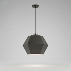 Matte Black Geometric Pendant Light